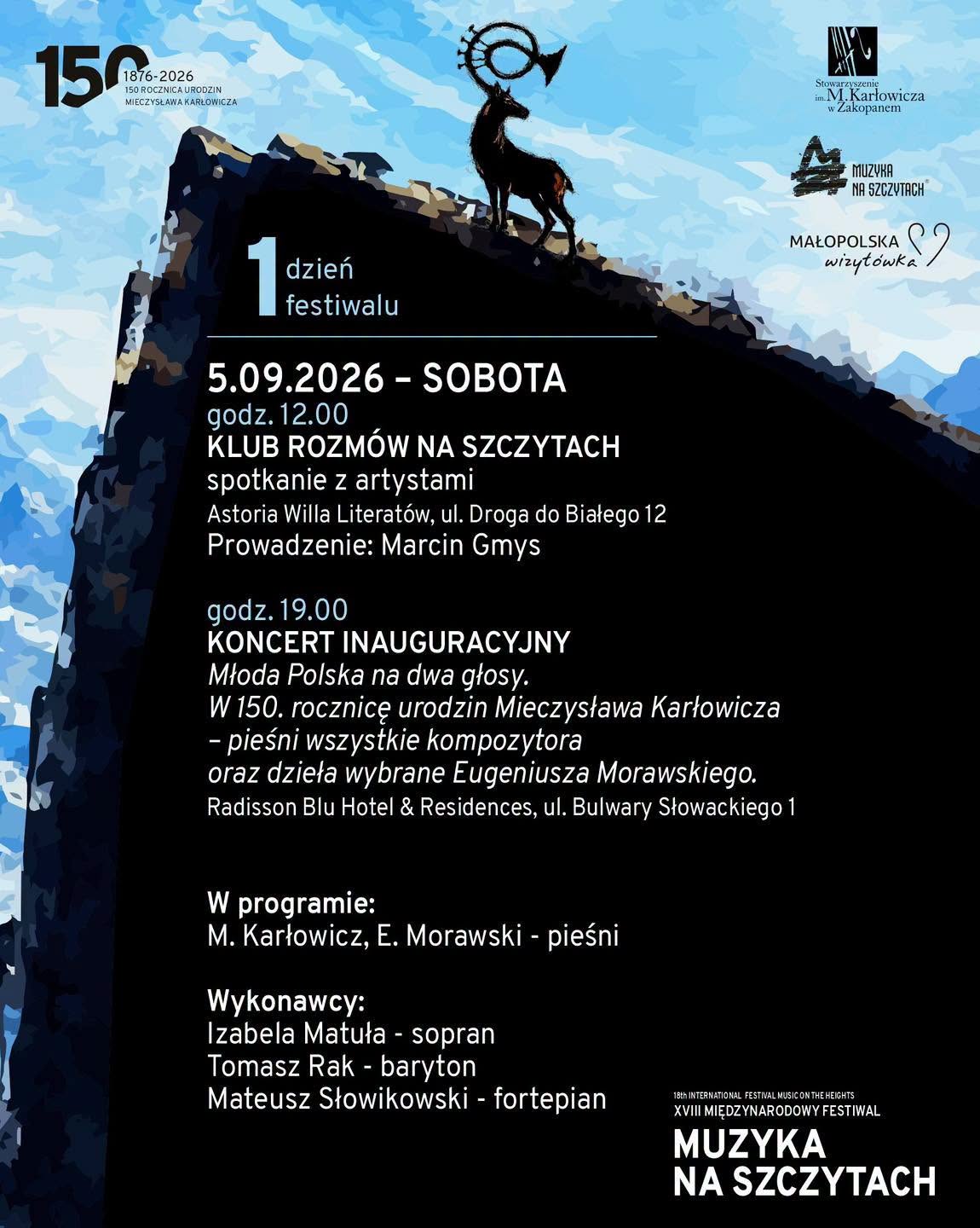 aktualność: XVIII Międzynarodowy Festiwal "Muzyka na Szczytach"